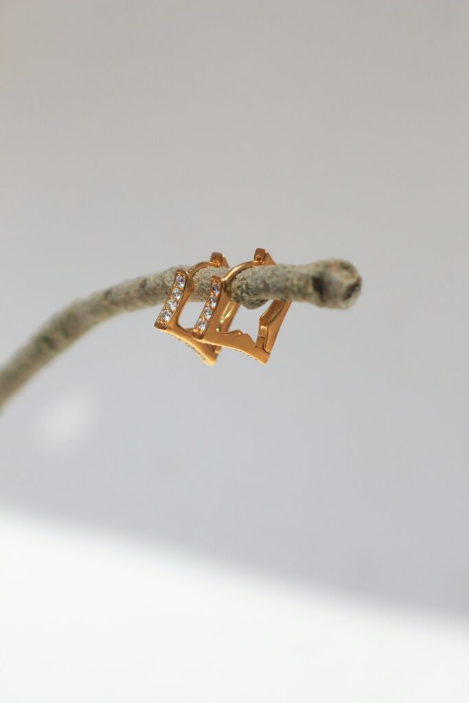 Whispering Leaf Huggie Hoops
